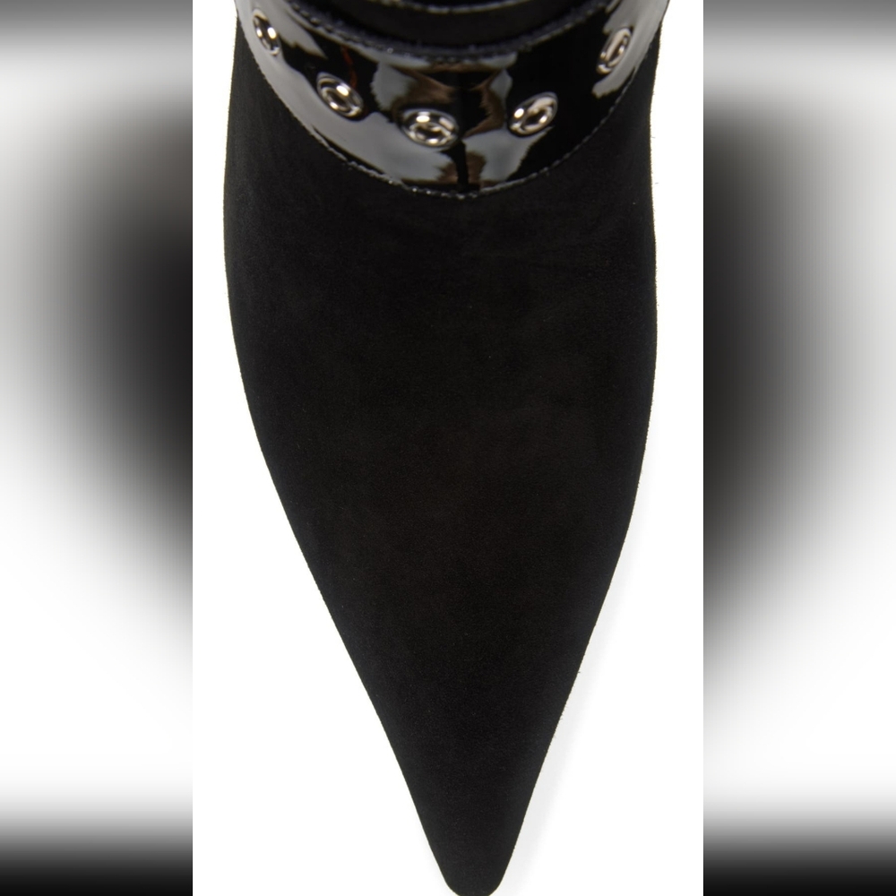 Jeffert Campbell Seatbelt Suede Patent Leather Boots Buckle Designer #59 - Picture 4 of 16